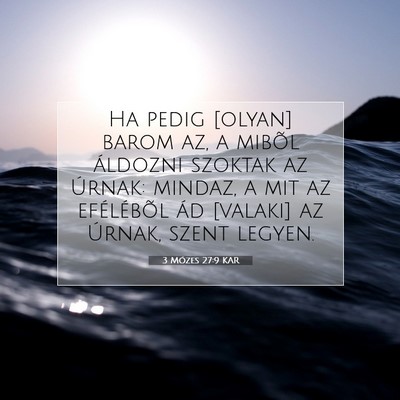 3 Mózes 27:9 KAR Bibliai verskép