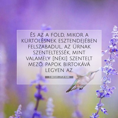 3 Mózes 27:21 KAR Bibliai verskép