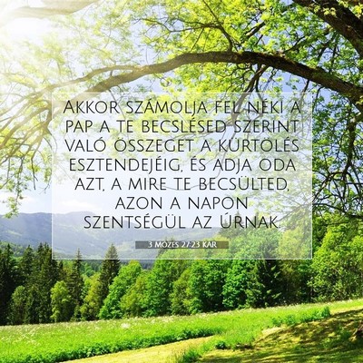 3 Mózes 27:23 Bibliai vers magyarázata