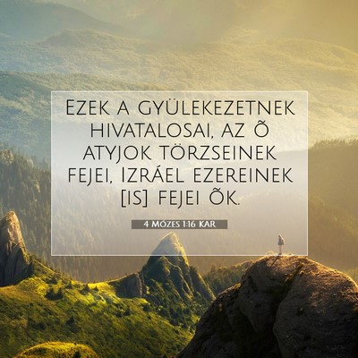 4 Mózes 1:16 Bibliai vers magyarázata