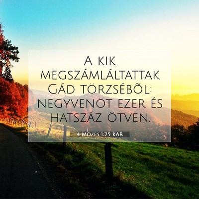 4 Mózes 1:25 Bibliai vers magyarázata