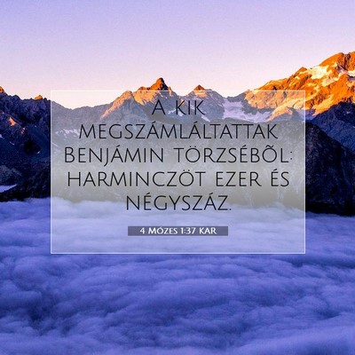 4 Mózes 1:37 Bibliai vers magyarázata