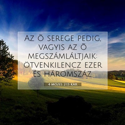 4 Mózes 2:13 Bibliai vers magyarázata