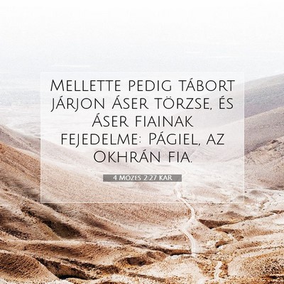 4 Mózes 2:27 Bibliai vers magyarázata