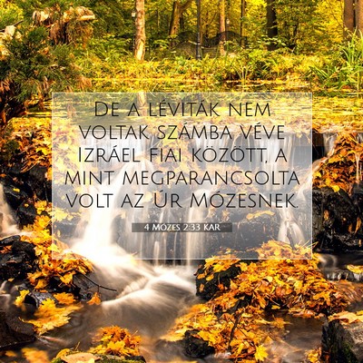 4 Mózes 2:33 Bibliai vers magyarázata