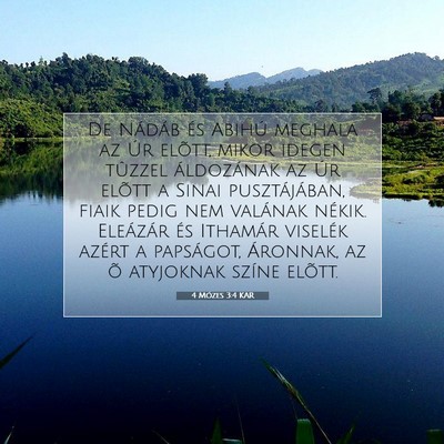 4 Mózes 3:4 Bibliai vers magyarázata