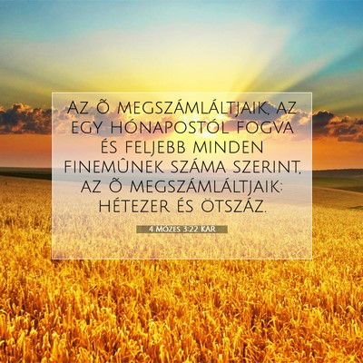 4 Mózes 3:22 Bibliai vers magyarázata