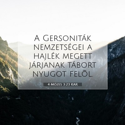 4 Mózes 3:23 Bibliai vers magyarázata