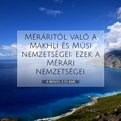 4 Mózes 3:33 Bibliai vers magyarázata