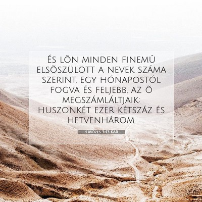 4 Mózes 3:43 Bibliai vers magyarázata
