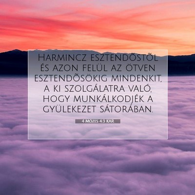 4 Mózes 4:3 Bibliai vers magyarázata
