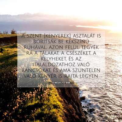 4 Mózes 4:7 Bibliai vers magyarázata