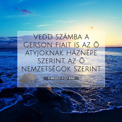 4 Mózes 4:22 Bibliai vers magyarázata