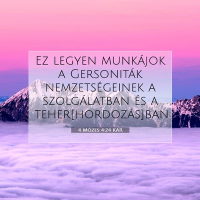 4 Mózes 4:24 Bibliai vers magyarázata