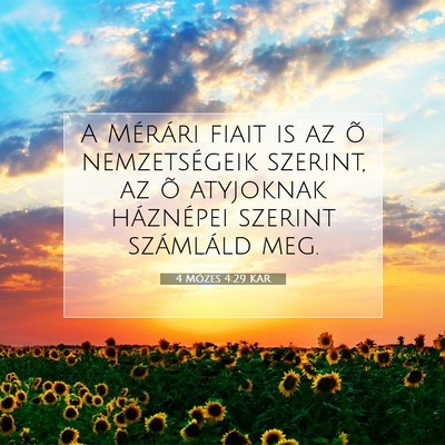 4 Mózes 4:29 Bibliai vers magyarázata