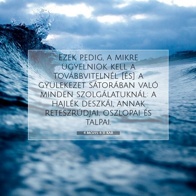 4 Mózes 4:31 Bibliai vers magyarázata