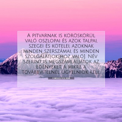 4 Mózes 4:32 Bibliai vers magyarázata