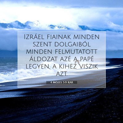 4 Mózes 5:9 Bibliai vers magyarázata