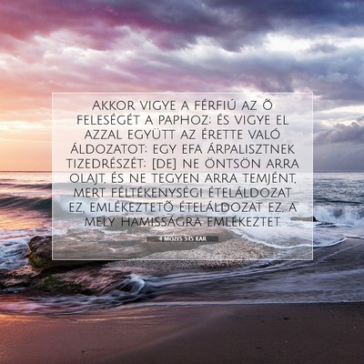4 Mózes 5:15 Bibliai vers magyarázata