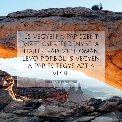 4 Mózes 5:17 Bibliai vers magyarázata