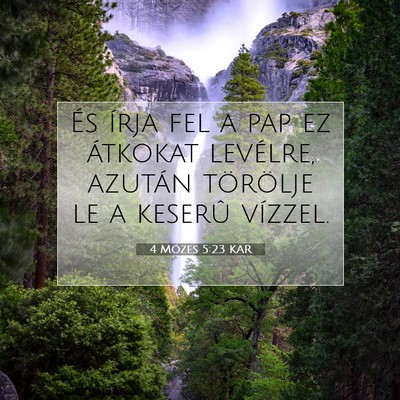 4 Mózes 5:23 Bibliai vers magyarázata