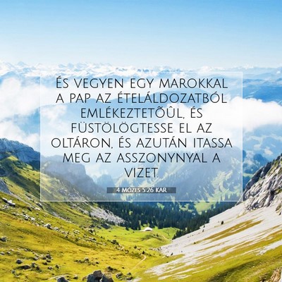 4 Mózes 5:26 Bibliai vers magyarázata