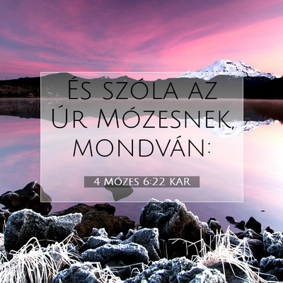 4 Mózes 6:22 Bibliai vers magyarázata