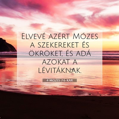 4 Mózes 7:6 Bibliai vers magyarázata