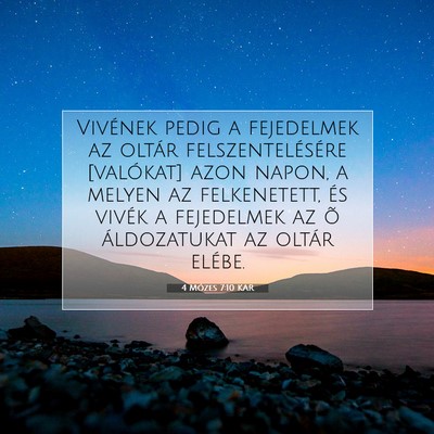4 Mózes 7:10 Bibliai vers magyarázata