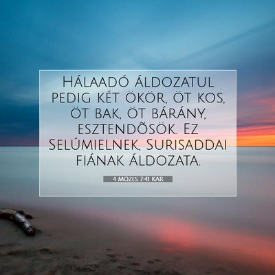 4 Mózes 7:41 Bibliai vers magyarázata
