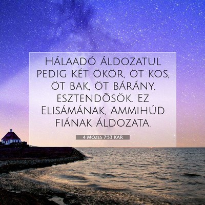 4 Mózes 7:53 Bibliai vers magyarázata