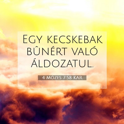 4 Mózes 7:58 Bibliai vers magyarázata