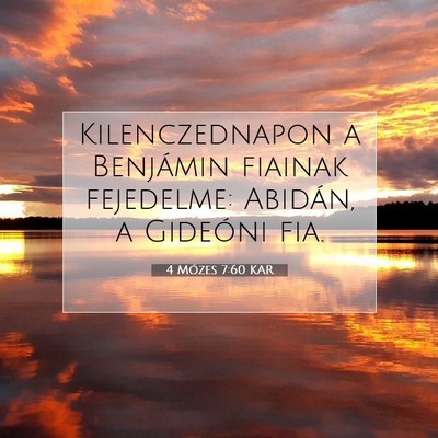 4 Mózes 7:60 Bibliai vers magyarázata