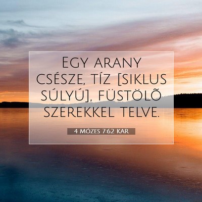4 Mózes 7:62 Bibliai vers magyarázata