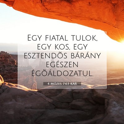 4 Mózes 7:63 Bibliai vers magyarázata