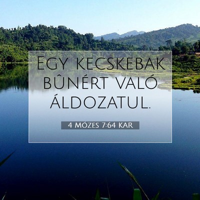 4 Mózes 7:64 Bibliai vers magyarázata