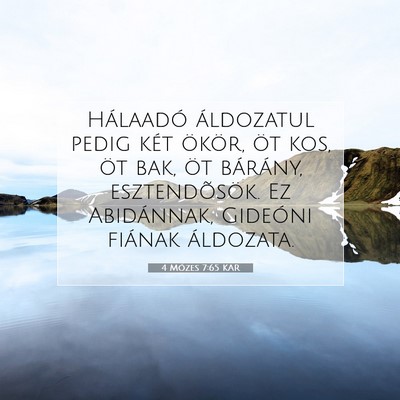 4 Mózes 7:65 Bibliai vers magyarázata