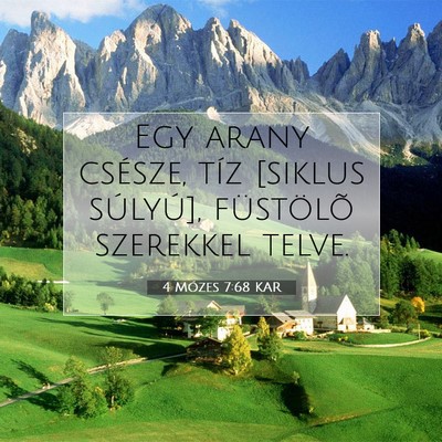 4 Mózes 7:68 Bibliai vers magyarázata