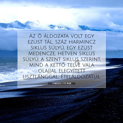 4 Mózes 7:73 Bibliai vers magyarázata