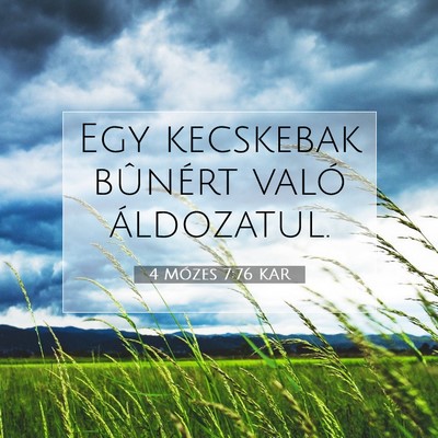 4 Mózes 7:76 Bibliai vers magyarázata