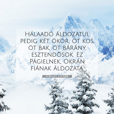 4 Mózes 7:77 Bibliai vers magyarázata