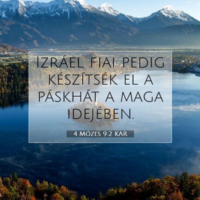 4 Mózes 9:2 Bibliai vers magyarázata