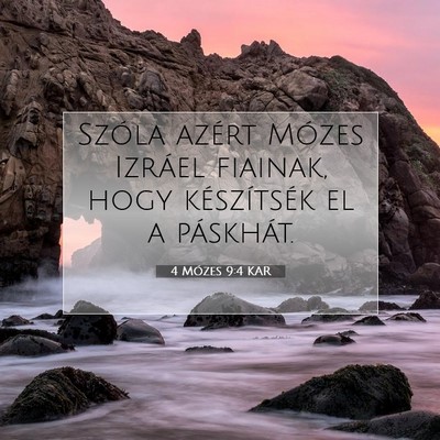 4 Mózes 9:4 Bibliai vers magyarázata