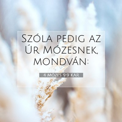 4 Mózes 9:9 Bibliai vers magyarázata