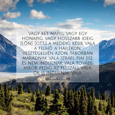 4 Mózes 9:22 Bibliai vers magyarázata
