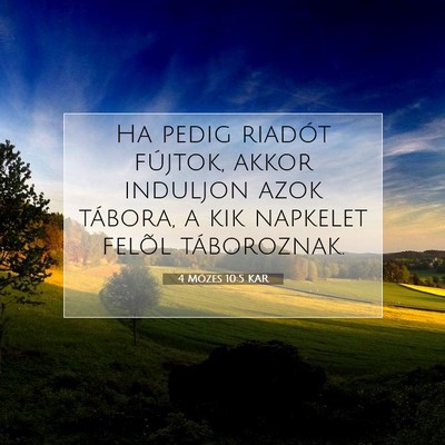 4 Mózes 10:5 Bibliai vers magyarázata