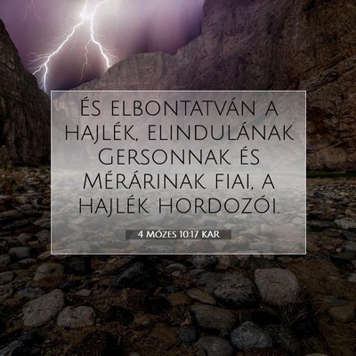 4 Mózes 10:17 Bibliai vers magyarázata