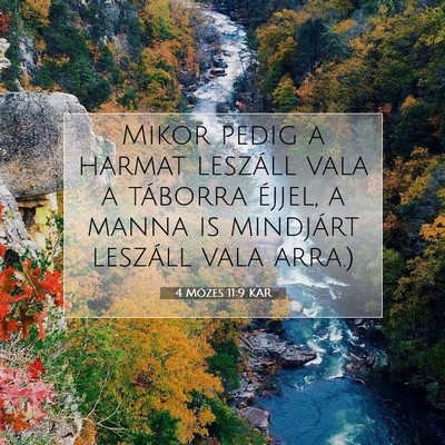 4 Mózes 11:9 Bibliai vers magyarázata
