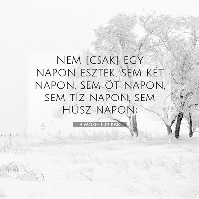 4 Mózes 11:19 Bibliai vers magyarázata