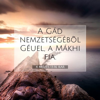 4 Mózes 13:16 KAR Bibliai verskép
